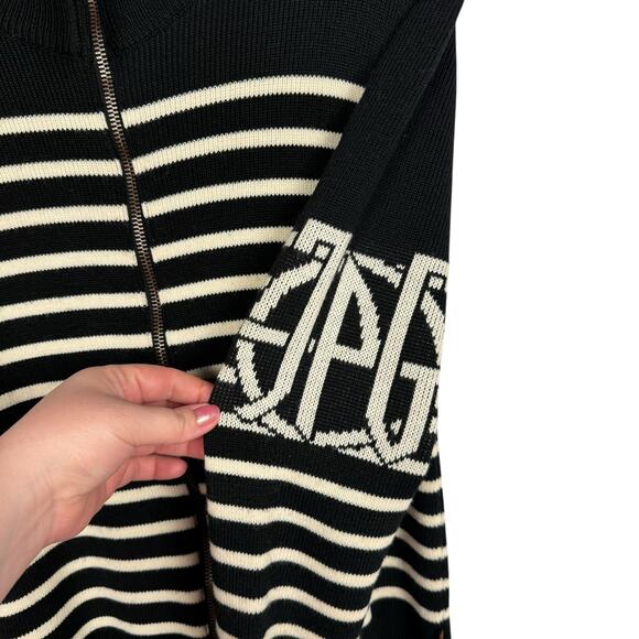 Jean Paul Gaultier JPG Jean's 46 Vintage Y2K Striped Zip Up Wool Knit Sweater 12 - Picture 9 of 10